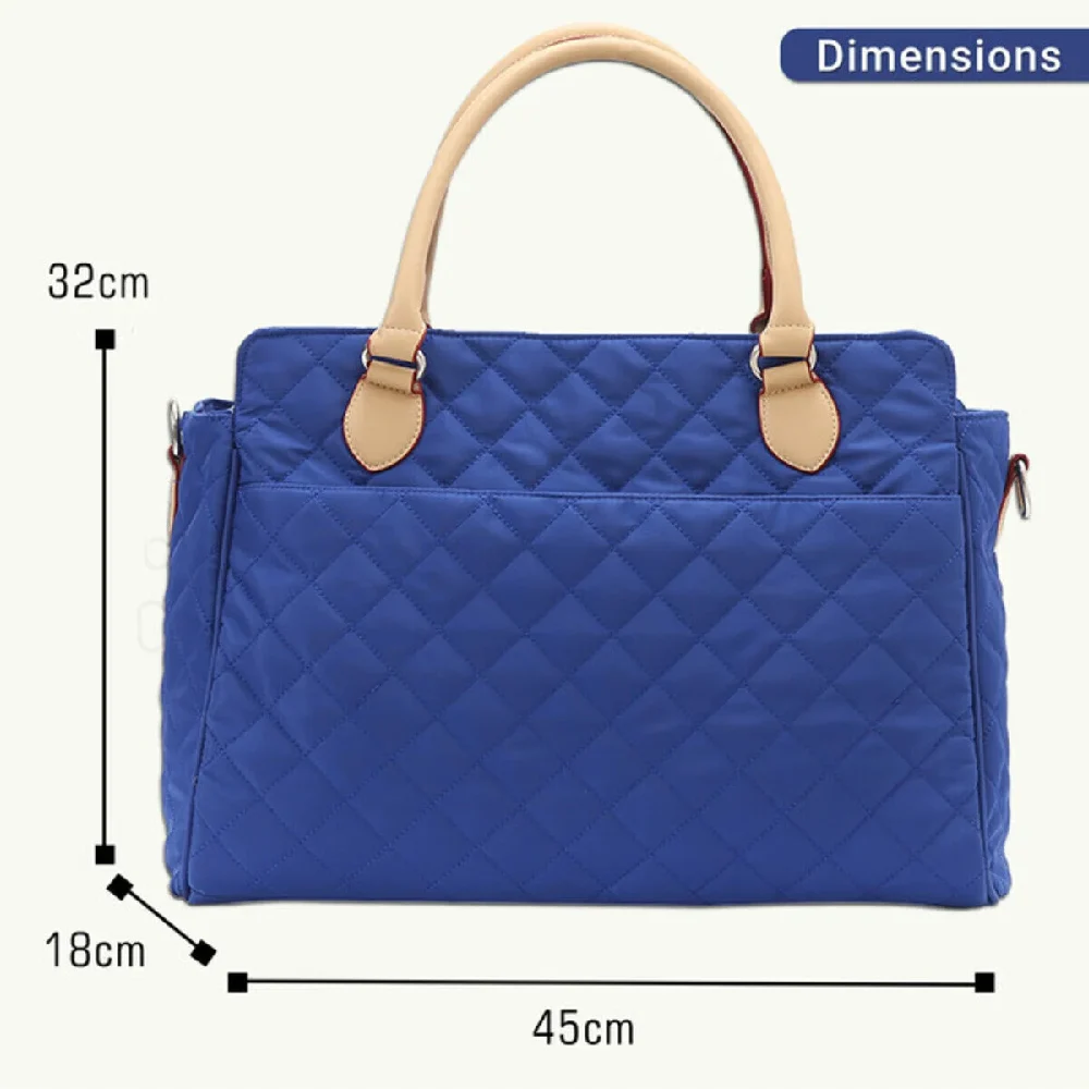 SUNVENO Styler Fashion Diaper Bag, 25.9L Capacity, 11 Pockets, 5 Compartments, Insulated Bottle Pocket, Water-Repellent, Blue - SN_FDP3_BU - Image 5