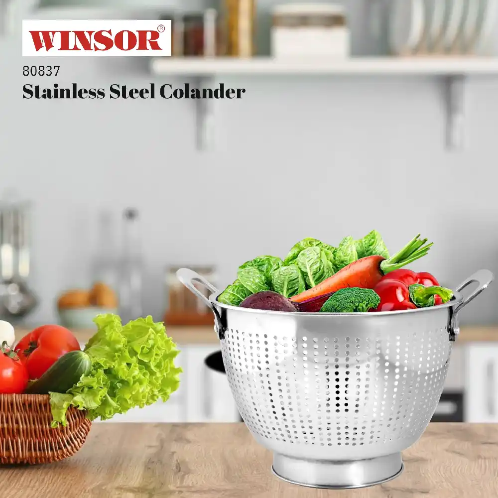 Winsor Stainless Steel Colander 29cm with Side Handles - WR80837 - Image 3