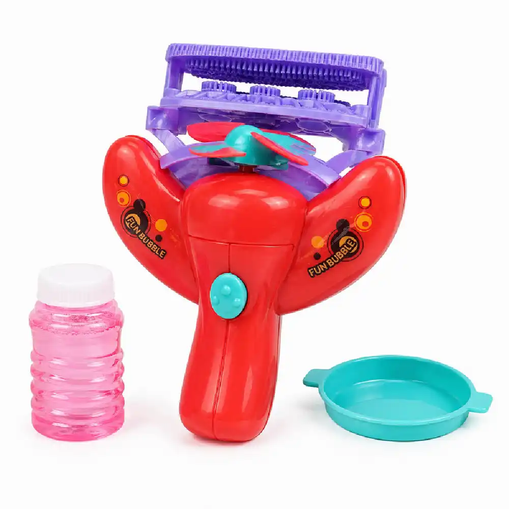 Bubz Electric Automatic Bubble Machine for Kids, High Output Continuous Bubble Maker for Parties & Outdoor Play, Red - P8918