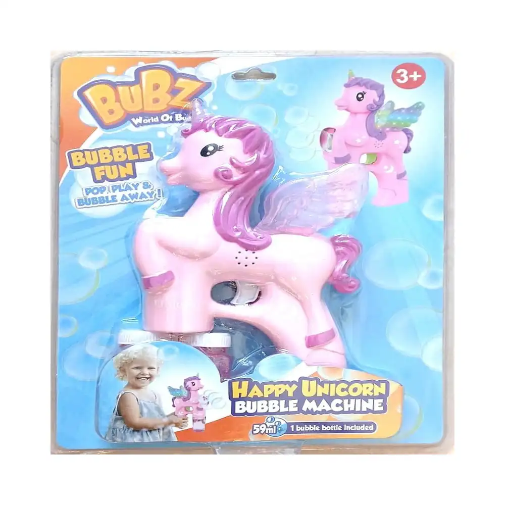 Bubz Electric Unicorn Bubble Machine with Lights & Music, Automatic Bubble Maker for Kids, Pink - BB81068A - Image 4
