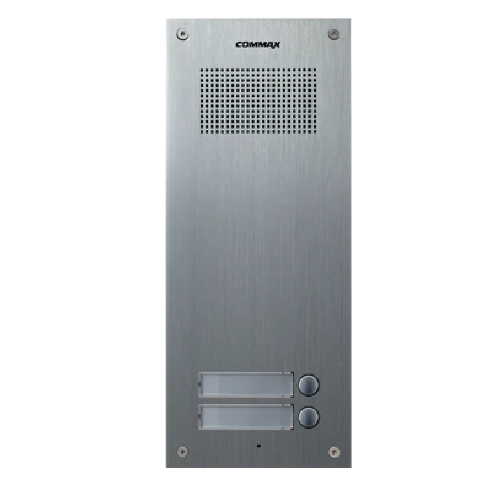 Commax DR-2UM 2-Button Audio Door Bell Panel-Reliable Home Security Intercom System for Residential Entry