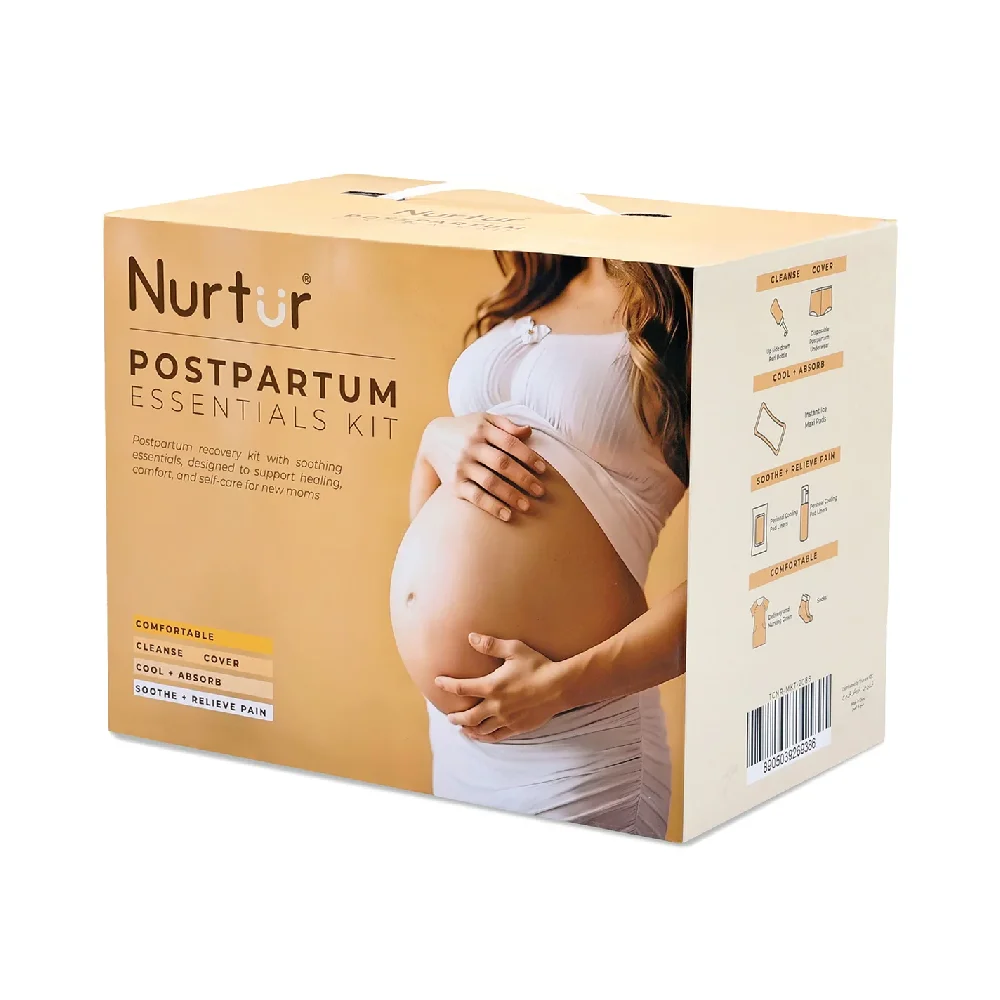 Nurtur 7-in-1 Postpartum Recovery Care Kit with Peri Bottle, Cooling Pads & Maternity Essentials - TCNR-MKT-2088