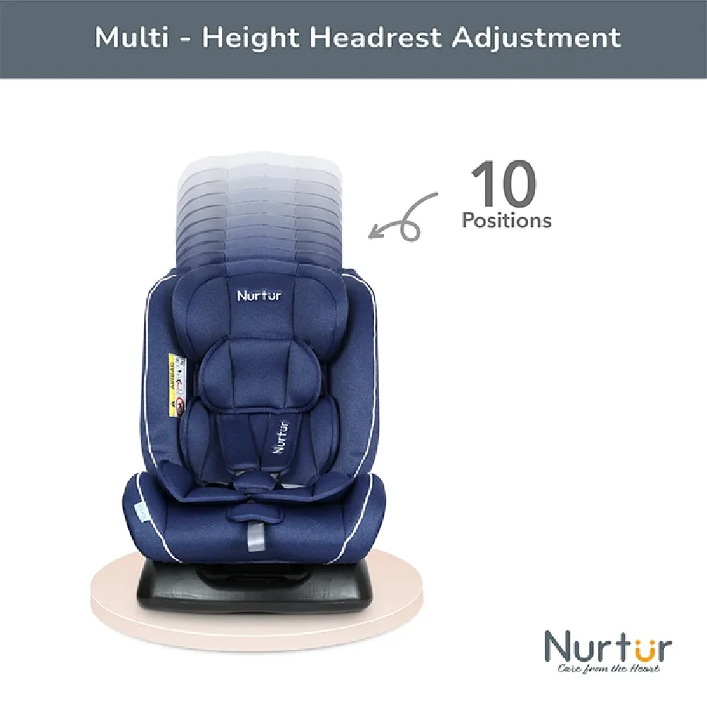 Nurtur Otto 4-in-1 Convertible Car Seat, 0-12 Years, 0-36 kg, 4 Recline Positions, 10-Level Adjustable Headrest, Blue - ZY26-NR2 - Image 3