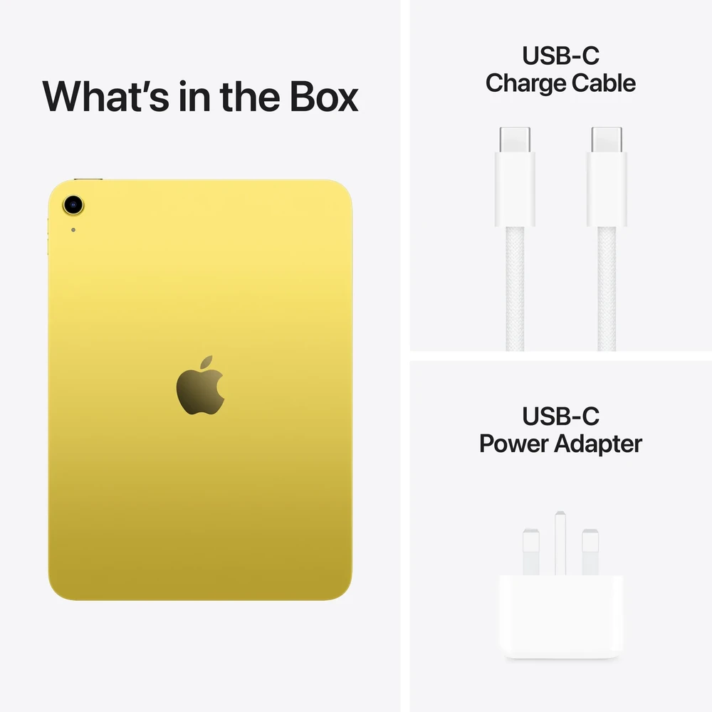 Apple iPad 11 128GB Wi-Fi 2025 - 11 Inch Liquid Retina Display, A16 Chip, 5G Capable, Touch ID, Yellow - Middle East Version - Image 8