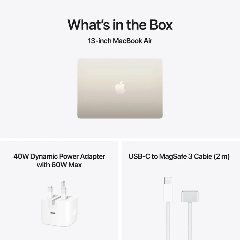 Apple MacBook Air M5 13.6-inch Laptop, 16GB RAM 1TB SSD, 10-Core CPU, 8-Core GPU, Wi-Fi 7, English Keyboard, Starlight, MDHC4 - International Version - Image 7