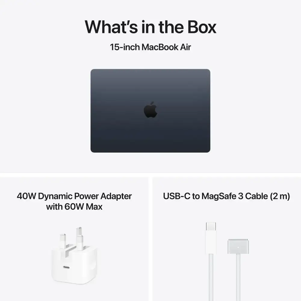 Apple MacBook Air M5 15.3-inch 16GB RAM 1TB SSD, 10-Core CPU, 10-Core GPU, Wi-Fi 7, English Keyboard, Midnight, MDVK4 - International Version - Image 8