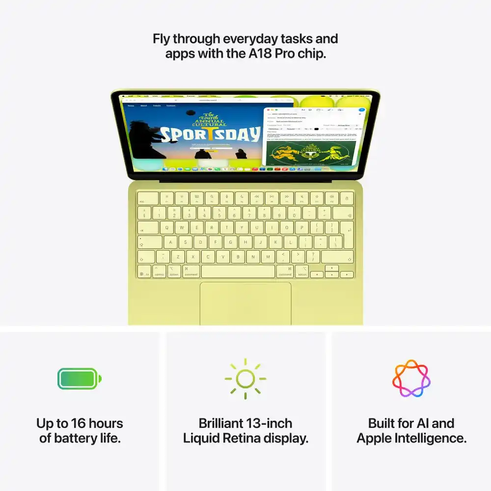 Apple MacBook Neo 13-inch A18 Pro 8GB RAM, 512GB SSD Laptop, Liquid Retina Display, 1080p FaceTime HD Camera, English Keyboard, Silver, MHFC4 - International Version - Image 10