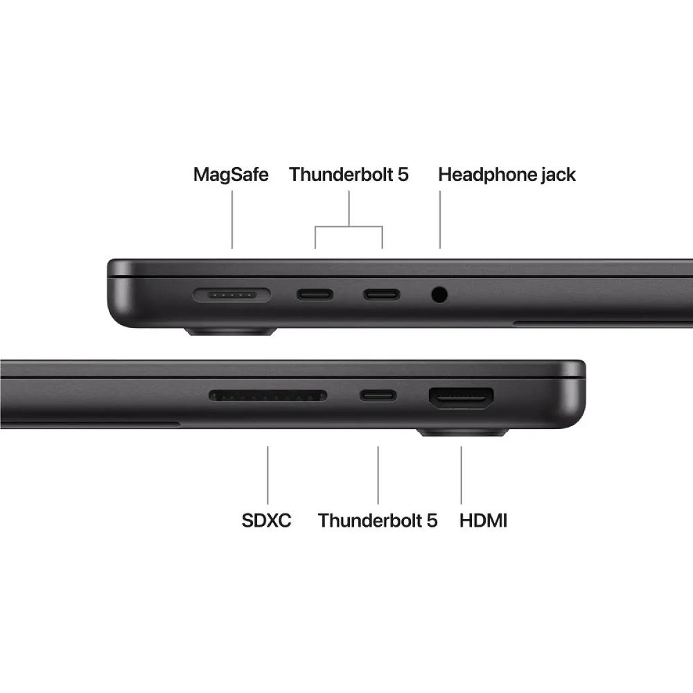 Apple MacBook Pro 14.2-inch M5 Pro 24GB RAM 2TB SSD, 18-Core CPU, 20-Core GPU, Liquid Retina XDR Display, Wi-Fi 6E, English Keyboard, Space Black, MGDT4 - International Version - Image 7