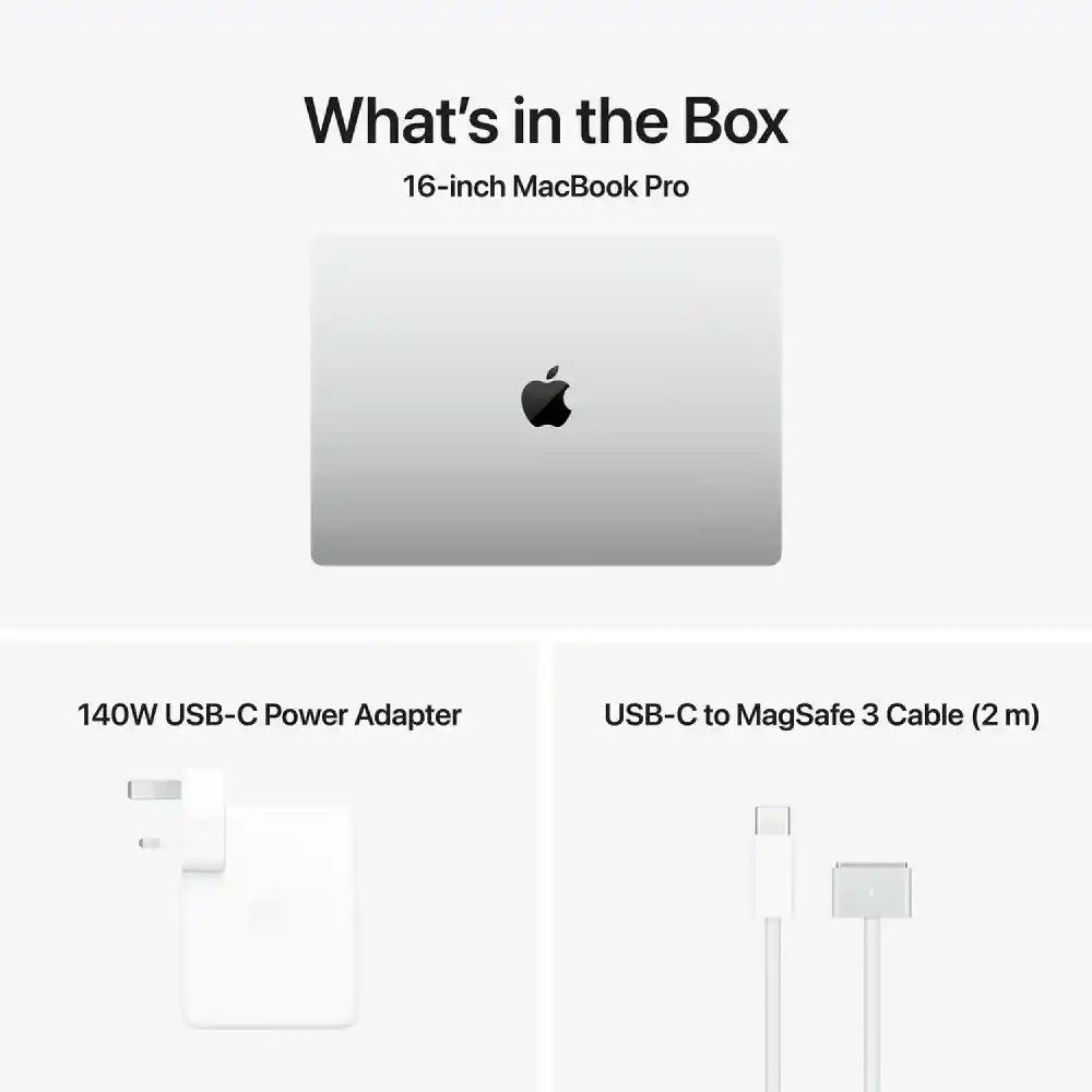 Apple MacBook Pro 16.2-inch M5 Pro 24GB RAM 1TB SSD, 18-Core CPU, 20-Core GPU, Liquid Retina XDR Display, Wi-Fi 7, Arabic Keyboard, Silver, MGE44 - International Version - Image 8