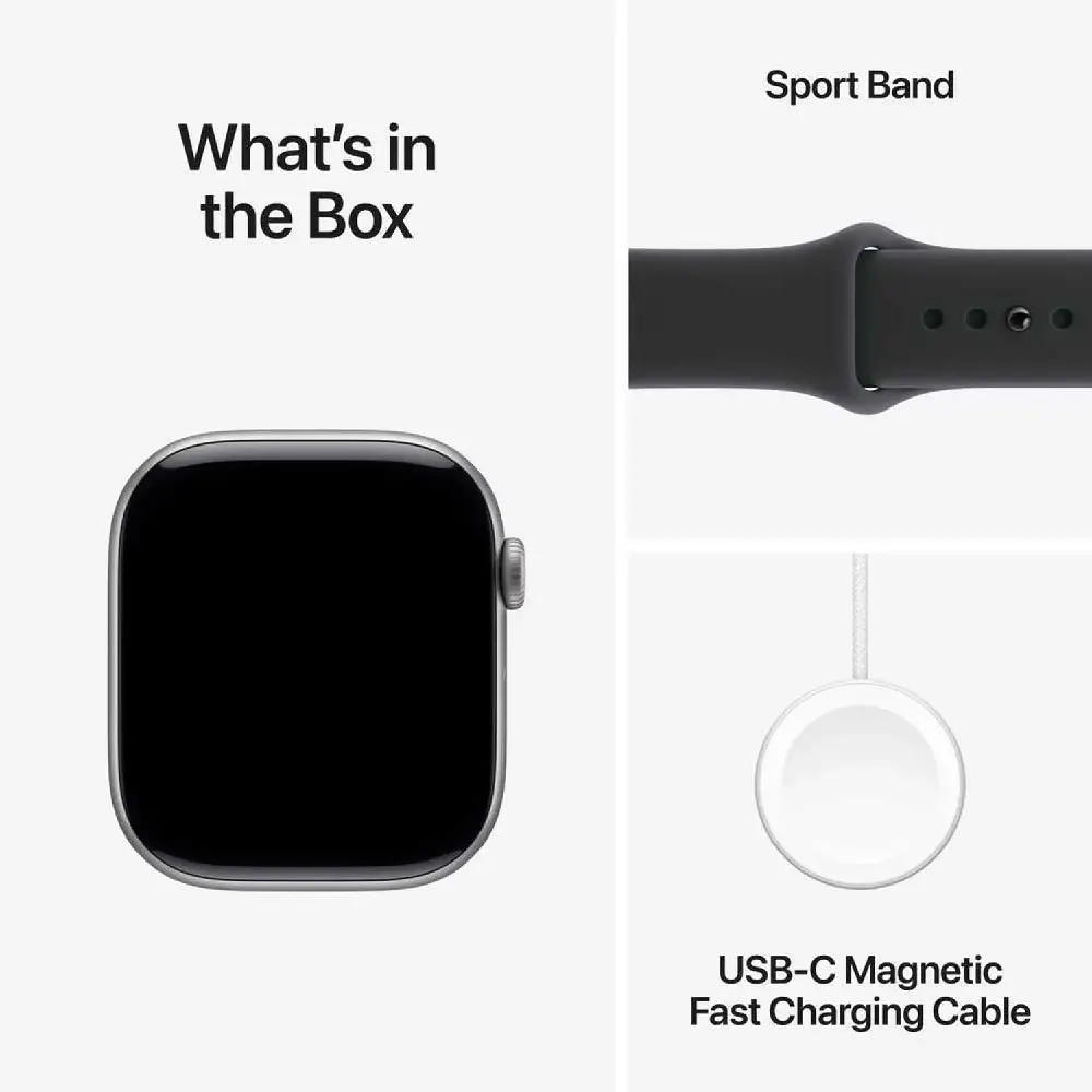 Apple Watch Series 11, 42mm Jet Black Aluminum Case, Always-On Retina OLED Display, S10 Chip, 64GB, GPS, Health & Fitness Tracking, Water Resistant - International Version - Image 9