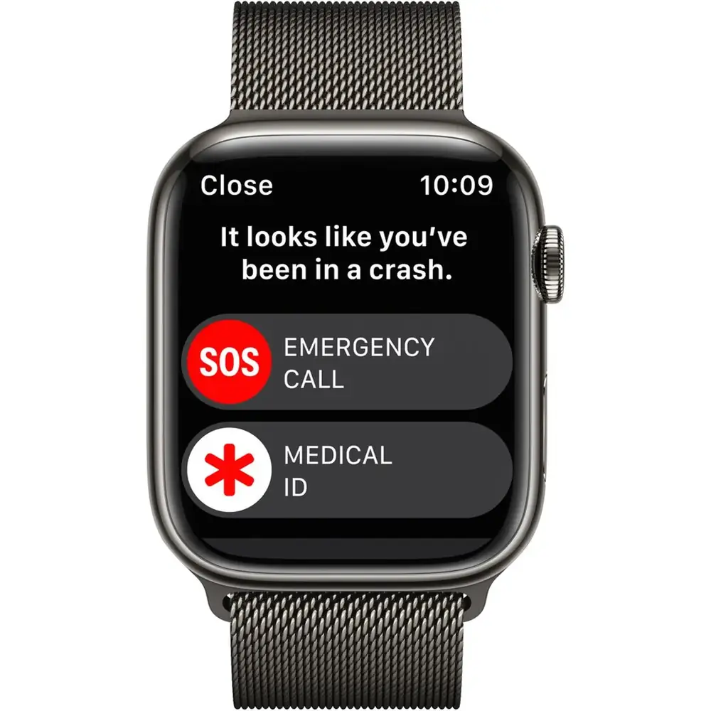 Apple Watch Series 8 41mm Cellular - Graphite Stainless Steel Case, Milanese Loop, Always On Retina Display, ECG, Blood Oxygen, 50m Water Resistant - TDRA Version - Image 4