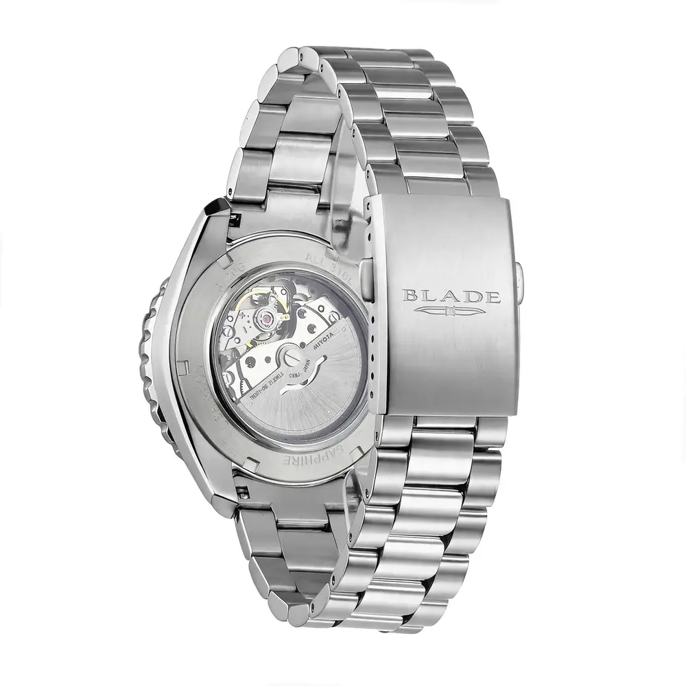 Blade Divers XL Black Delta Series 41mm Mens Calendar Watch, 316 Stainless Steel Case, Black Dial, Sapphire Glass, Stainless Steel Band, 20ATM - 3720G2SNS - Image 6