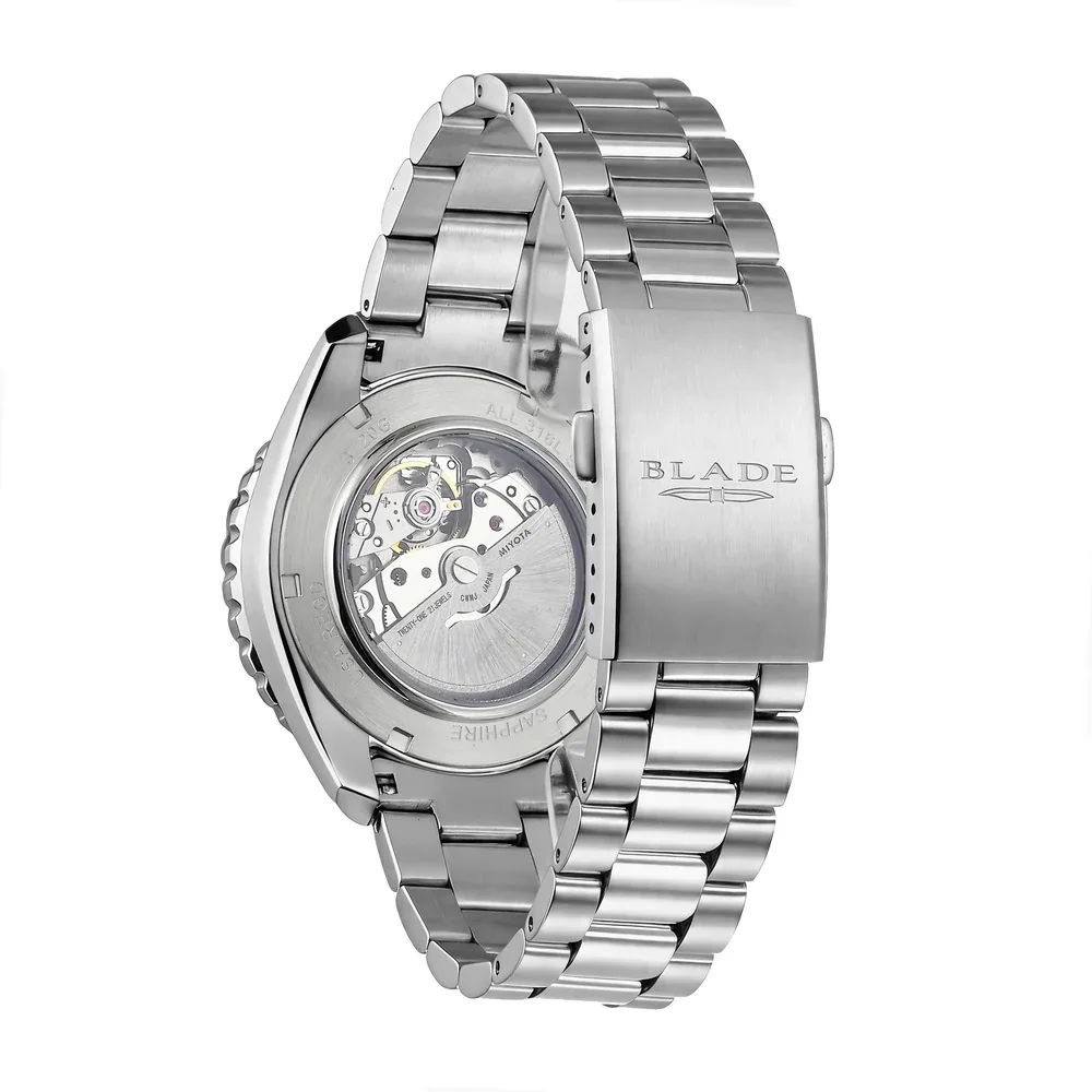Blade Divers XL Blue Delta Series 41mm Mens Calendar Watch, 316 Stainless Steel Case, Blue Dial, Sapphire Glass, Stainless Steel Band, 20ATM - 3720G2SBS - Image 6