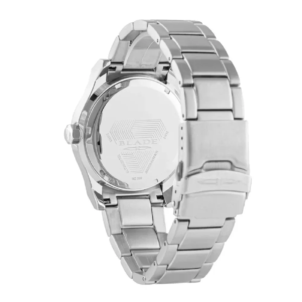 Blade Twist Red 42mm Mens Calendar Watch, Stainless Steel Case, Red Dial, Japan Calendar Quartz Movement, Stainless Steel Band, 3ATM, 3 Years Warranty - 3745G2SRS - Image 4