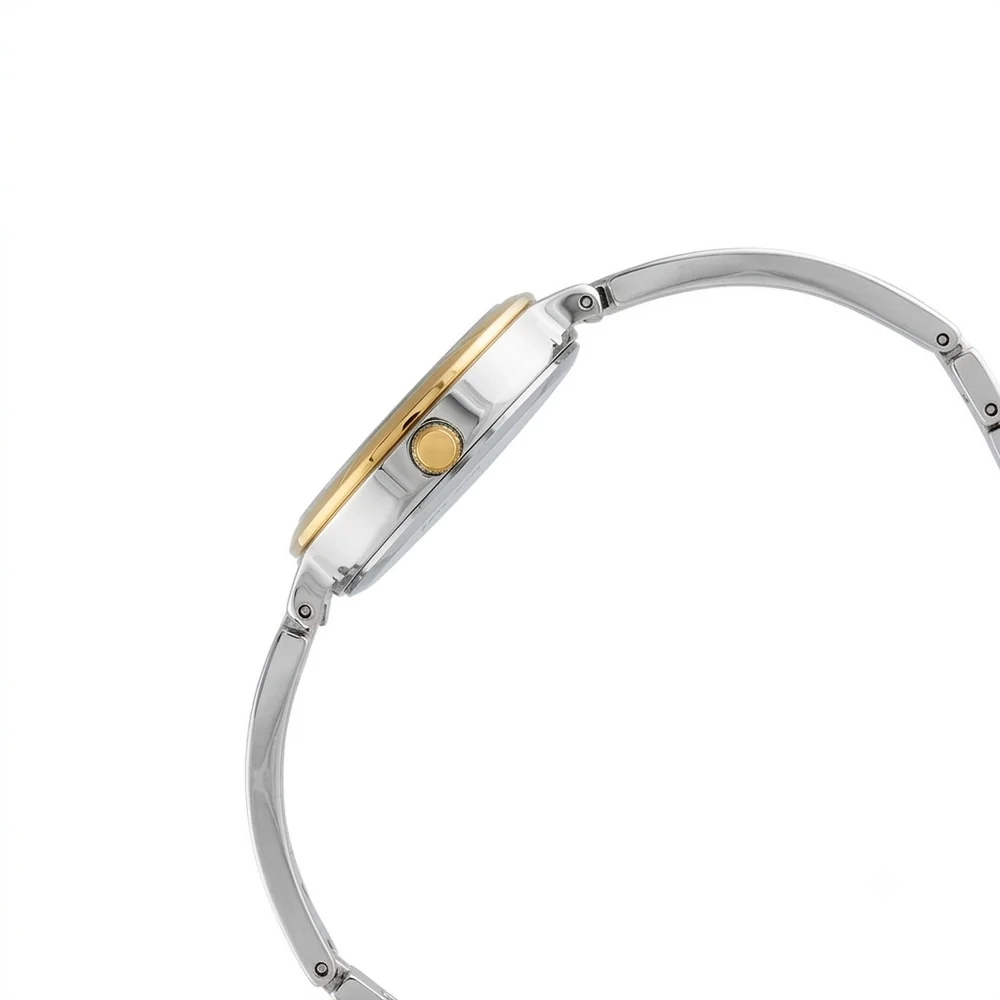 Eliz Iris Silver Dial Womens Watch, 28.5mm Metal Case, 11.5mm Two-Tone PVD Gold Metal Bracelet, Jewelry Buckle, 3ATM, 2 Years Warranty - ES8998L2TST - Image 2