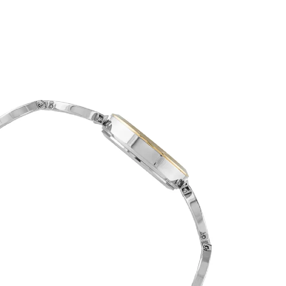 Eliz Iris Silver Dial Womens Watch, 28mm Metal Case, 14.5mm Two-Tone PVD Gold Metal Bracelet, Jewelry Buckle, 3ATM, 2 Years Warranty -ES8997L2TST - Image 2