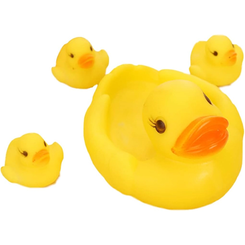 Star Babies Squeaky Duck Pack of 4 - Yellow - Image 3