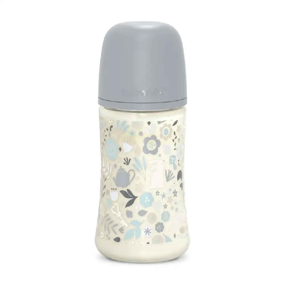 Suavinex Wonderland Polyamide Baby Feeding Bottle 270 ml, SX Pro Medium Flow Physiological Teat, Lightweight & Ergonomic, 3M+, Blue - 308749 - Image 2