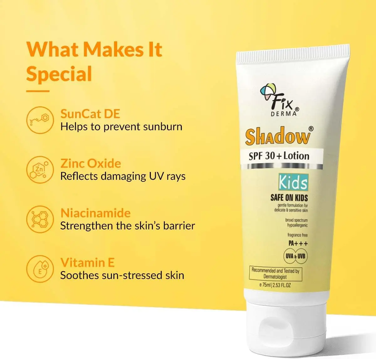 Fixderma Shadow SPF 30 Plus Lotion For Kids PA Plus 75g - FXD-336516L1 - Image 3