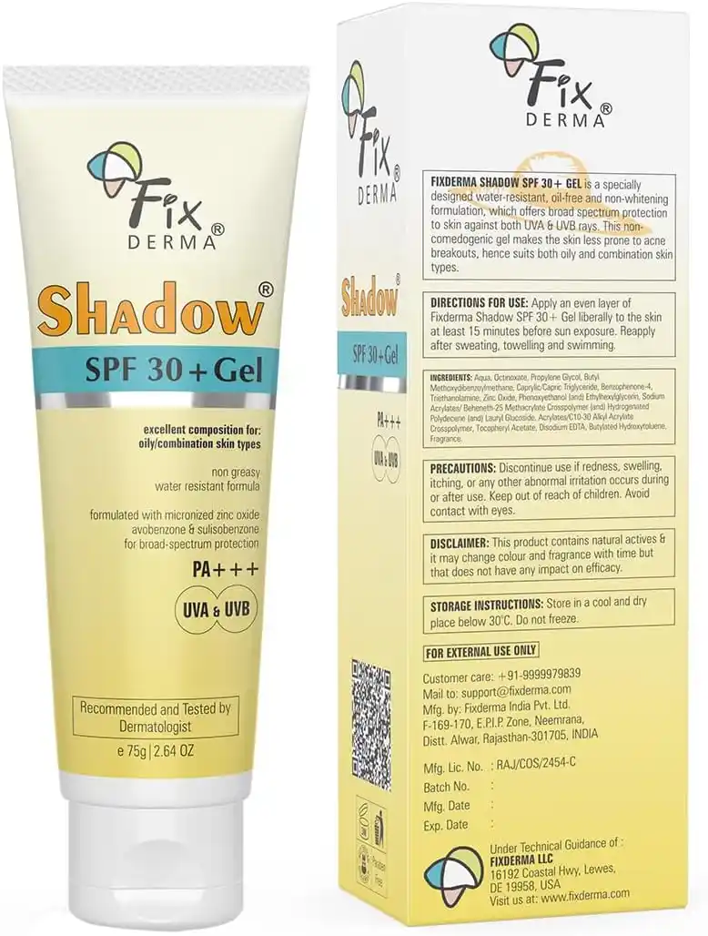 Fixderma Shadow Sunscreen SPF 30 Plus Gel PA Plus 75g Pack Of 2 - FXD-330064L3 - Image 6