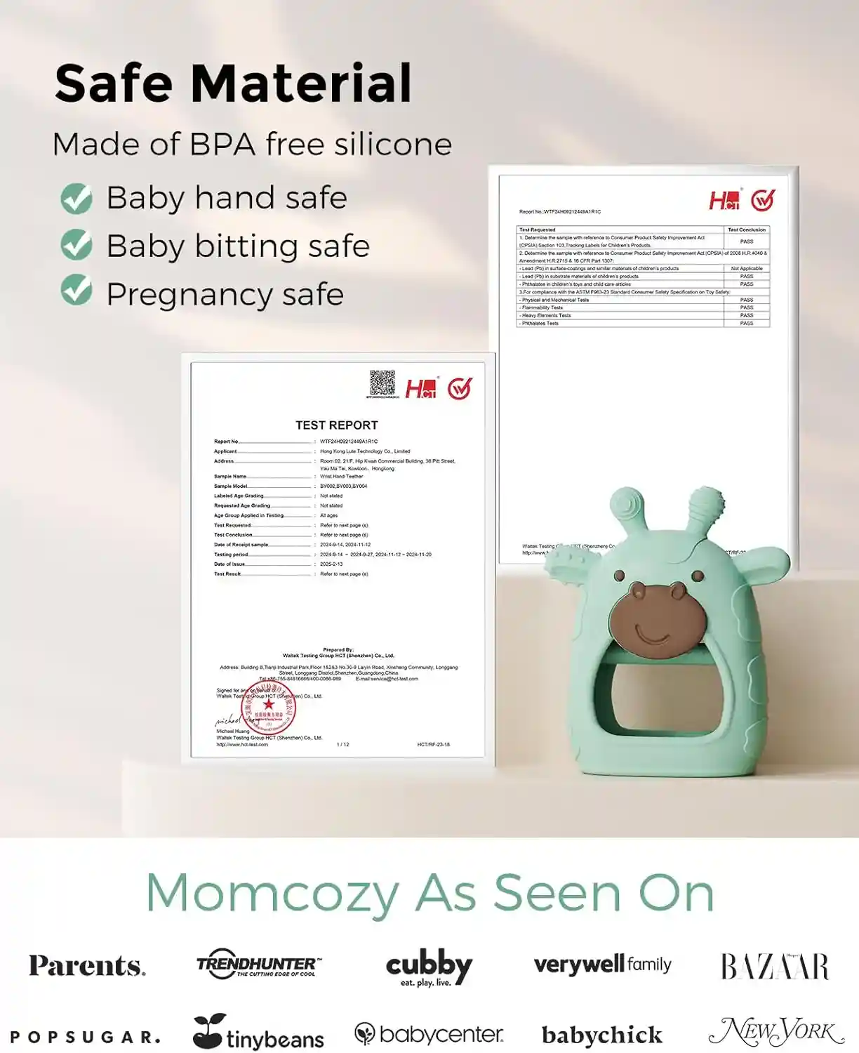 Momcozy Glow Baby Grooming & Cleansing Kit, 6-Piece Newborn Care Set, Electric Nail Trimmer, Soft-Bristle Hair Brush, Manual Nasal Aspirator, Ear Swabs - 840506413924 - Image 5
