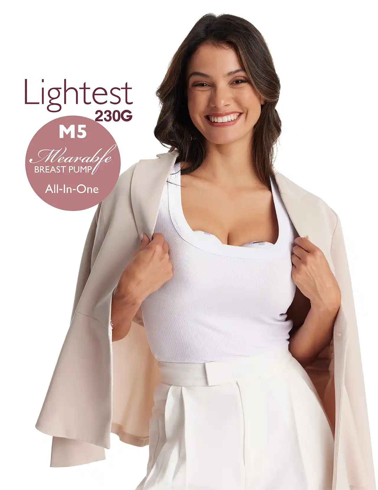 Momcozy M5 Single Wearable Breast Pump, BPA-Free Silicone, Maroon - QMBP161-MR - Image 3