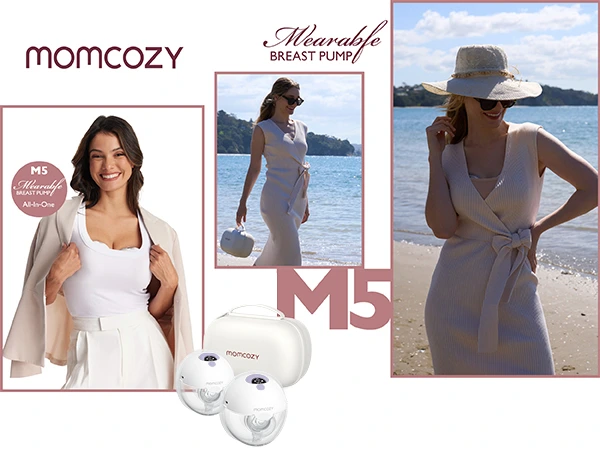 Momcozy M5 Single Wearable Breast Pump, BPA-Free Silicone, Maroon - QMBP161-MR - Image 13