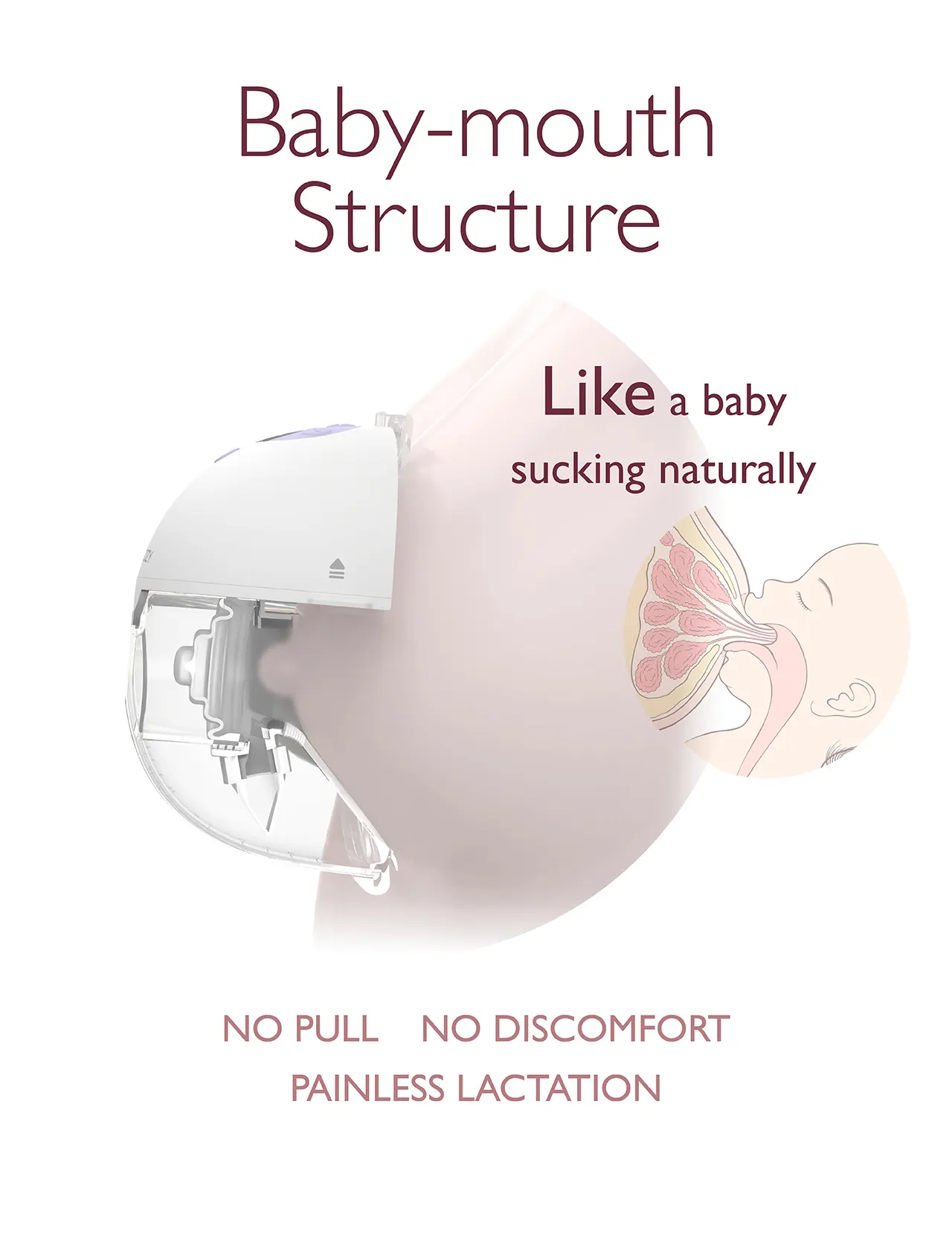 Momcozy M5 Single Wearable Breast Pump, BPA-Free Silicone, Maroon - QMBP161-MR - Image 4