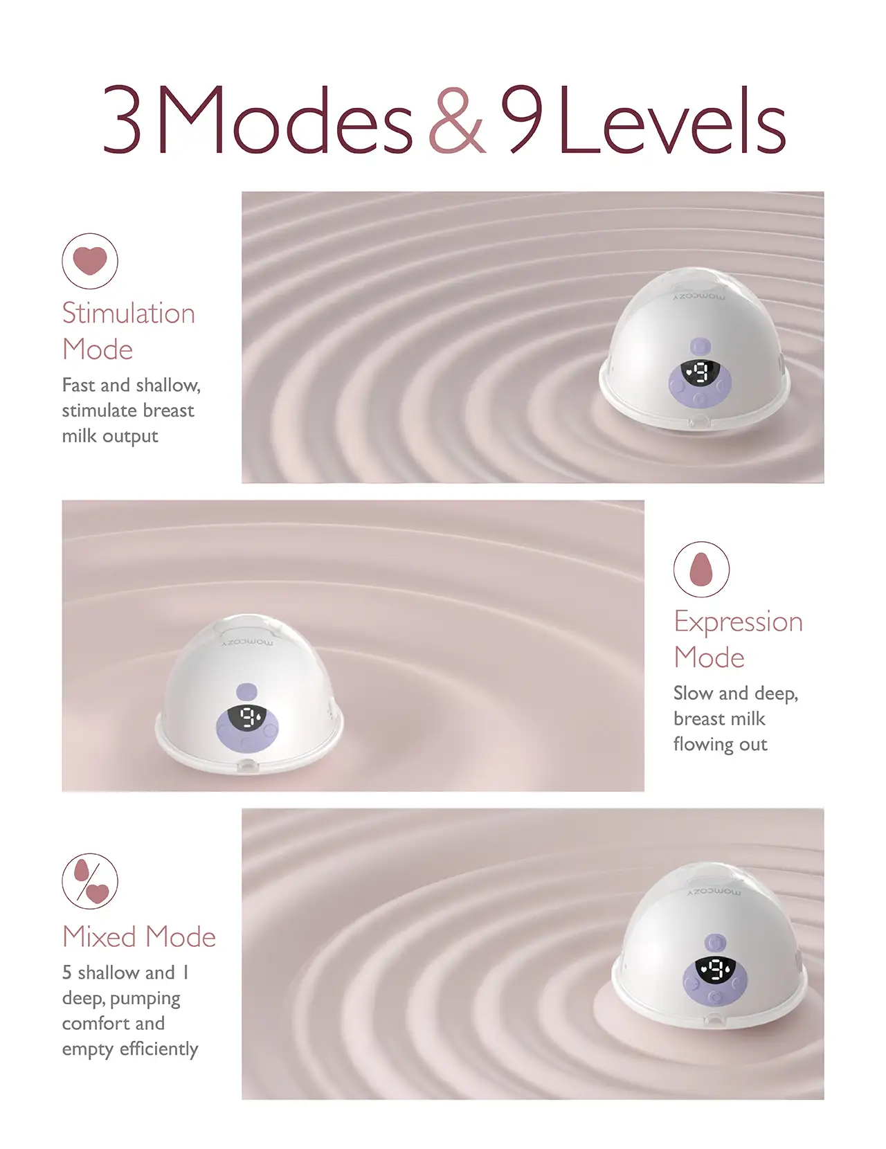 Momcozy M5 Single Wearable Breast Pump, BPA-Free Silicone, Maroon - QMBP161-MR - Image 10