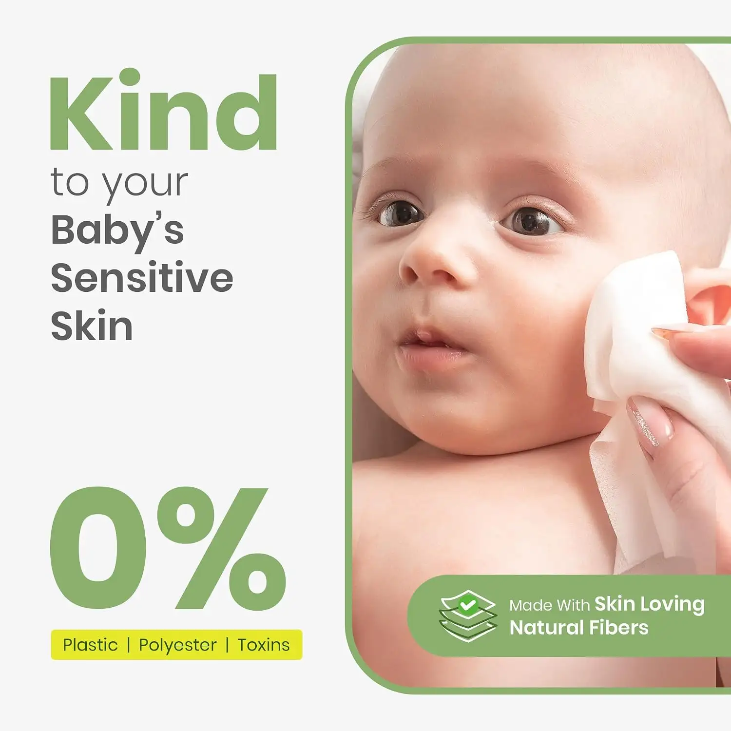 Mother Sparsh Natural Care Baby Wipes I 100 Percent Plant Made 60 Pcs Pack Of 8 - MSH-950920L6 - Image 5