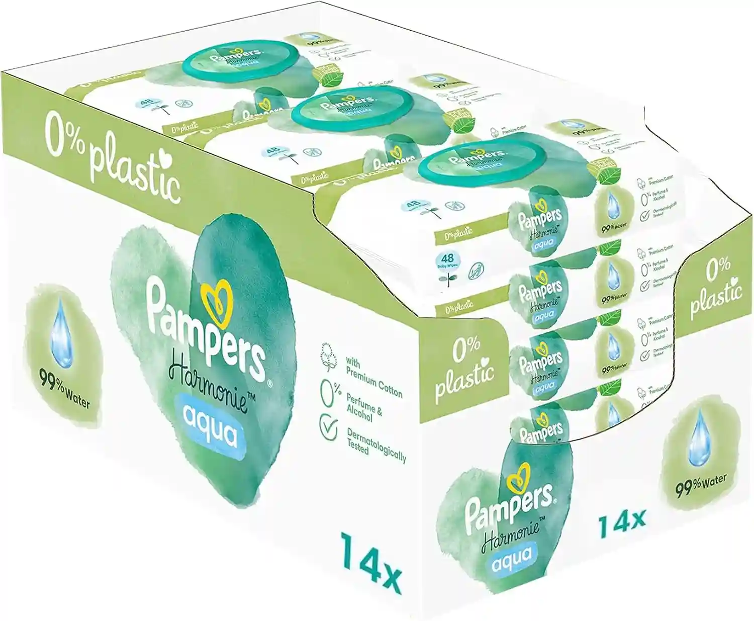 Pampers Aqua Harmony Wipes Made Of 99 Percent Pure Water And Fragrance 864 Wipes - PRS-331942L10 - Image 2