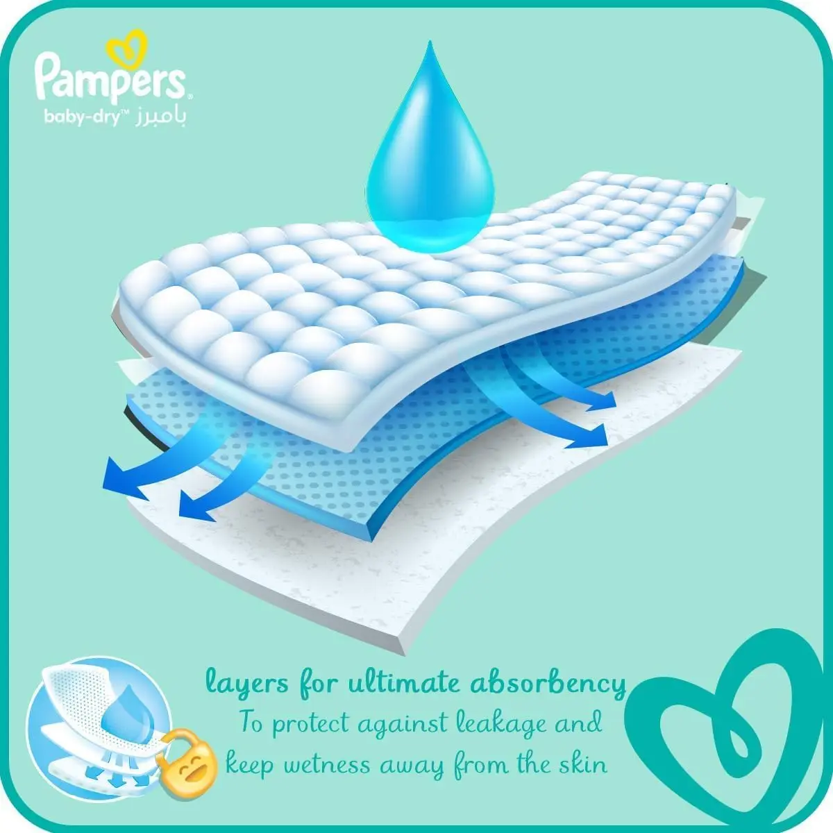 Pampers Baby Dry Taped Diapers Baby Lotion With Olive Oil 9-18kg 104 Diapers - PRS-687461L1 - Image 2