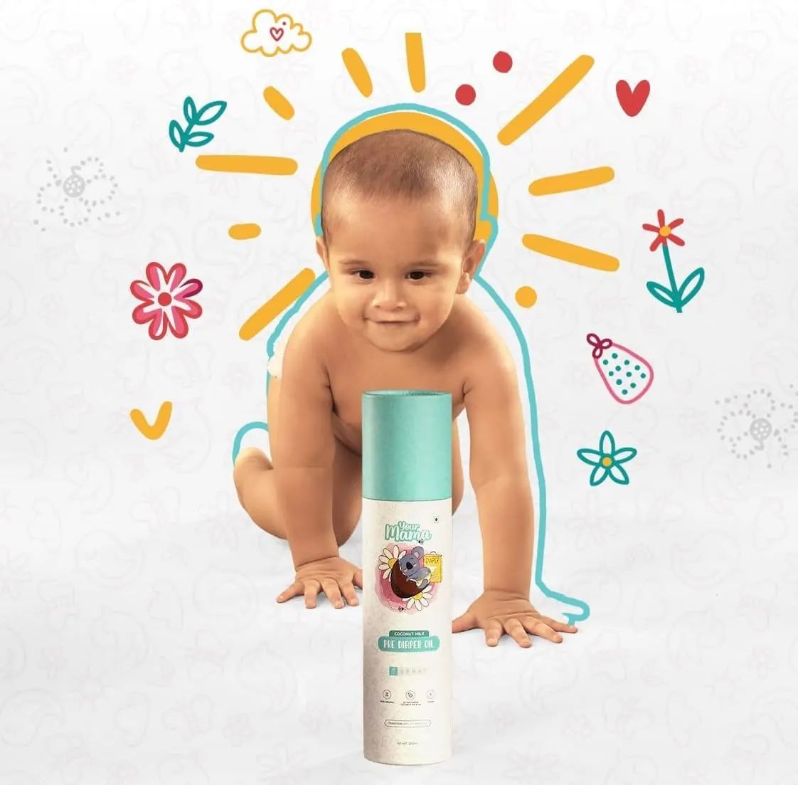 Your Mama Pre-diaper Oil Spray 100 Percent Natural Virgin Coconut Oil Baby Bum 400ml - YMA-00001L3 - Image 4