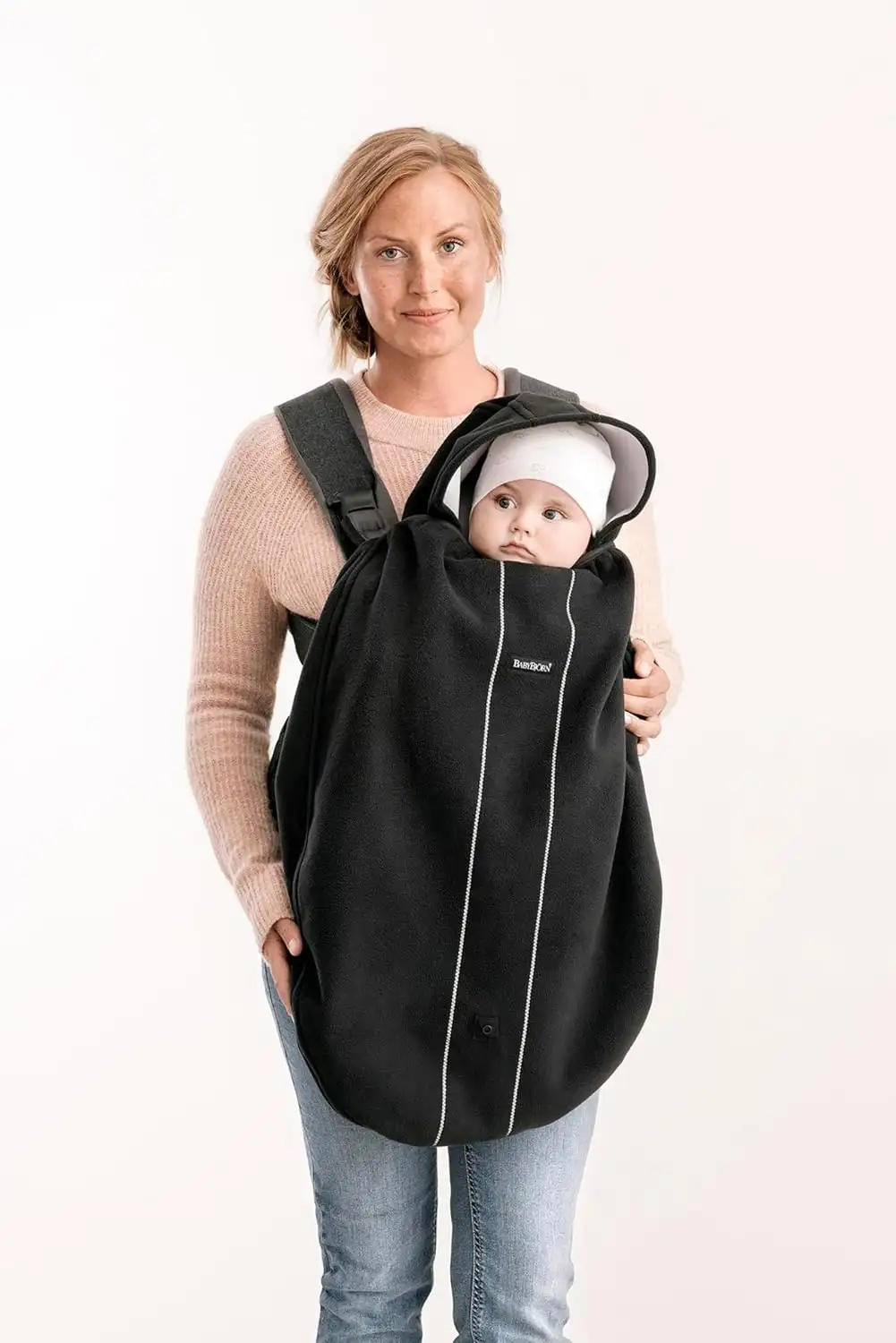 BabyBjorn Fleece Cover for Baby Carrier Black - BJ028156 - Image 3