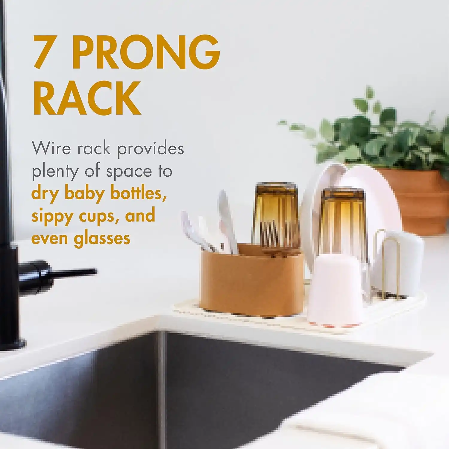 Boon Arc Customizable Countertop Baby Bottle Drying Rack Plastic - B11528A - Image 3