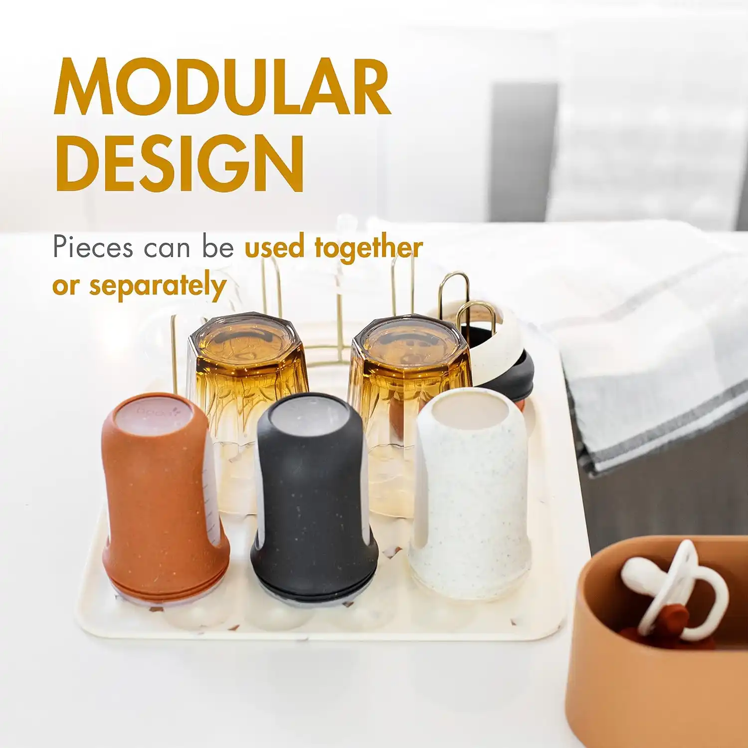 Boon Arc Customizable Countertop Baby Bottle Drying Rack Plastic - B11528A - Image 5