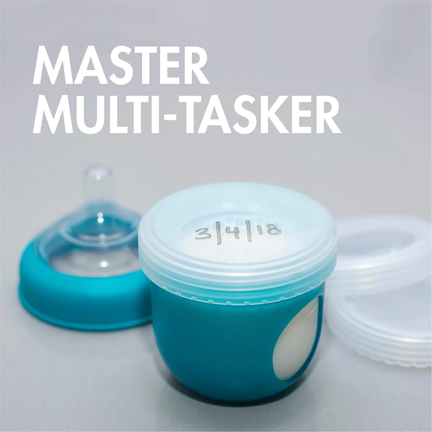 Boon Nursh Silicone Breast Milk Storage Lids Silicone Pack of 3 - B11240A1 - Image 2
