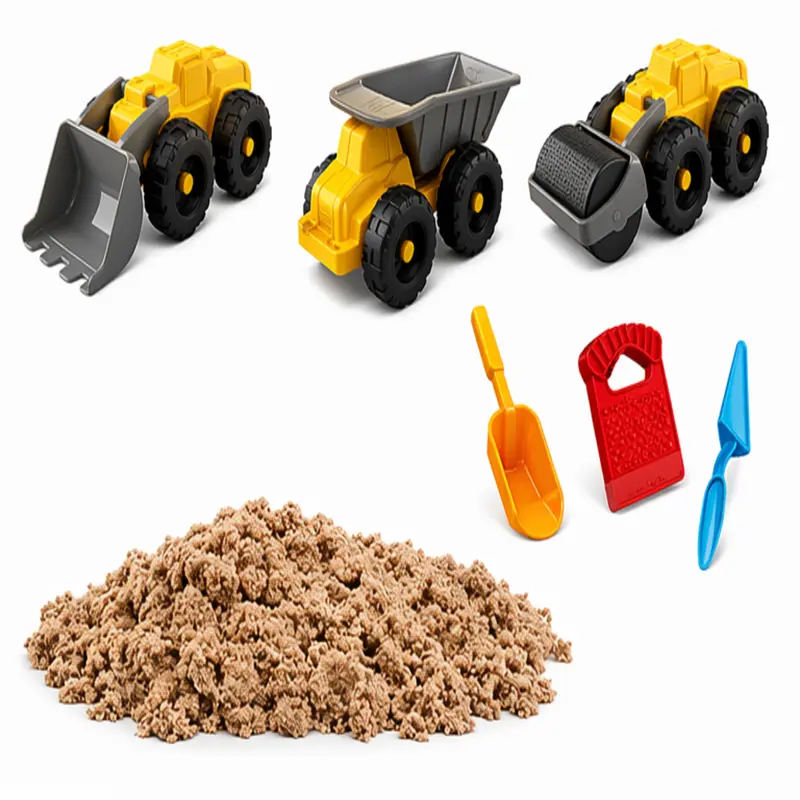 Dede Art Craft Construction Working Machines Kinetic Sand Playset 750g - DD03727