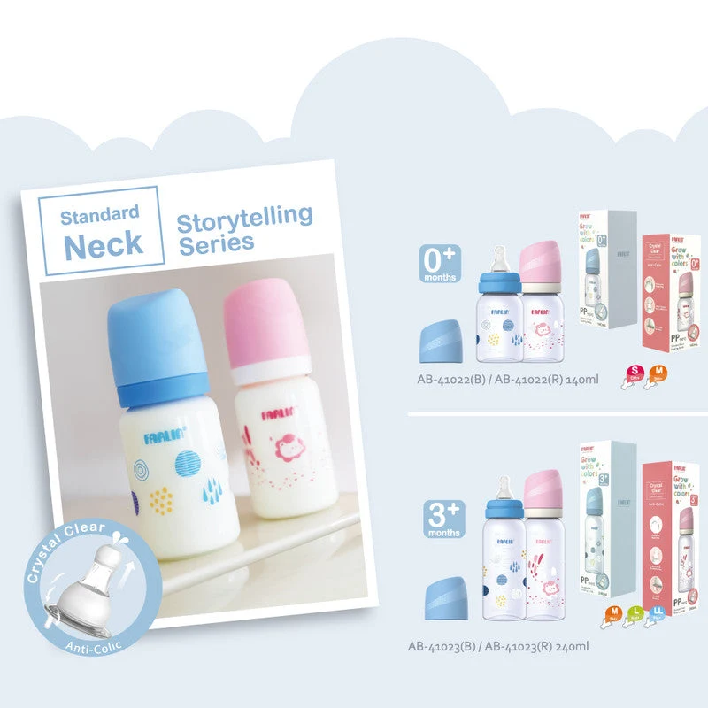 Farlin Standard Neck Polypropylene Baby Feeding Bottle Red 140ml - AB-41022 R - Image 7