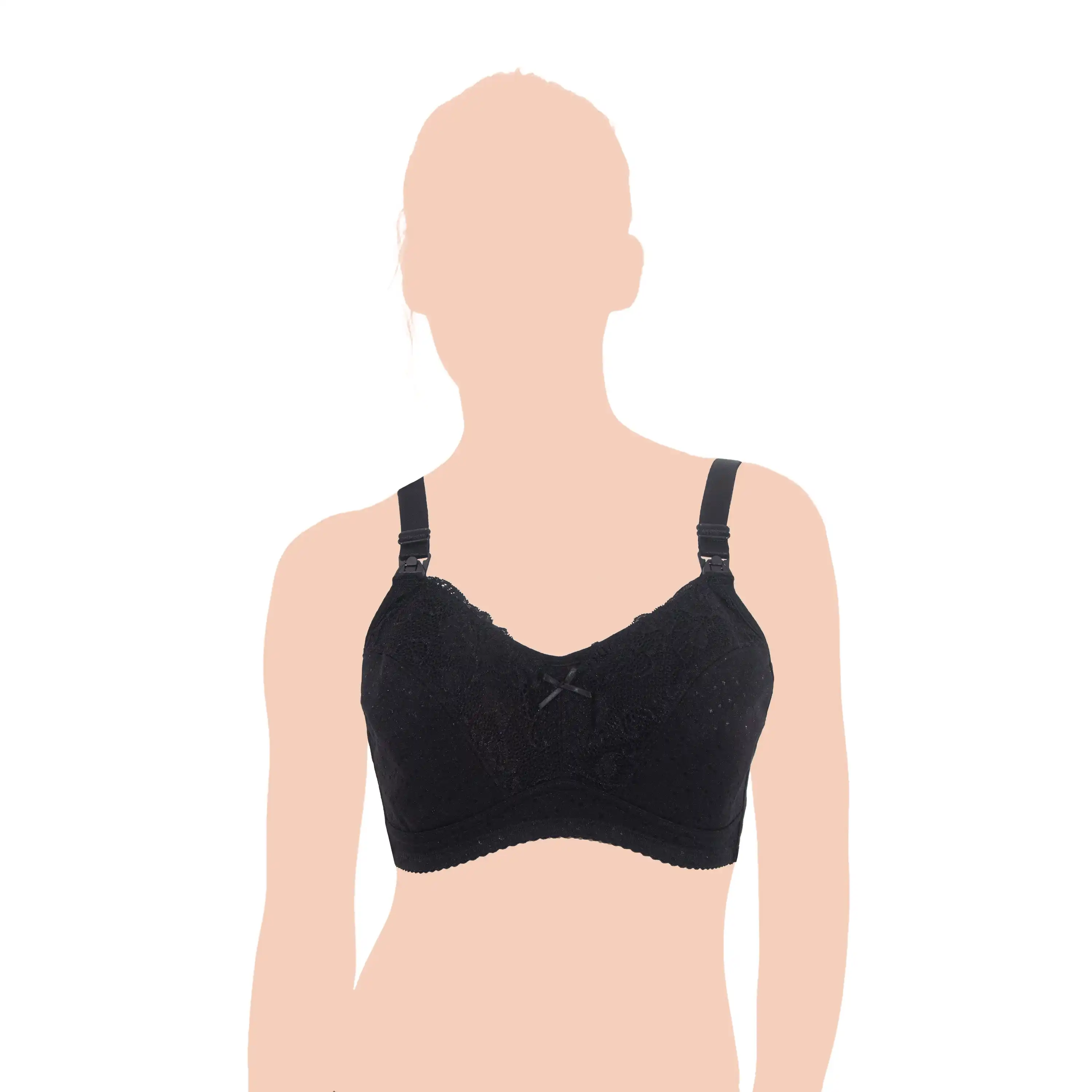 Okus Basic Cotton Maternity and Nursing Bra Black XX Large - CJNB006BKXXL - Image 7