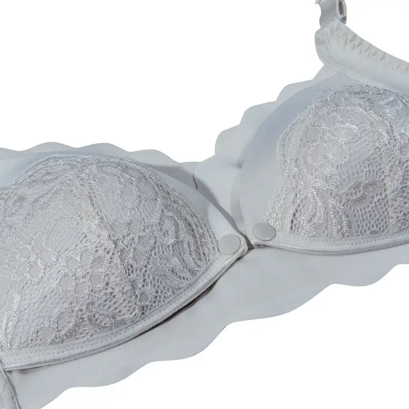 Okus Elegant Seamless Maternity and Nursing Bra Light Grey Small - CJNB005LTGYS - Image 4
