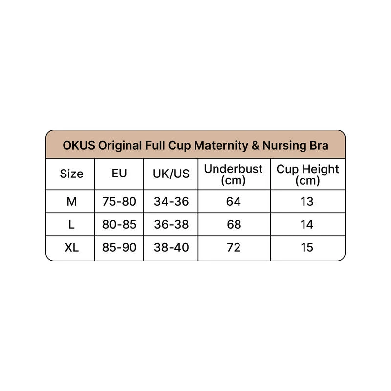 Okus Original Full Cup Maternity and Nursing Bra Black Medium - OKUS003BGM - Image 4