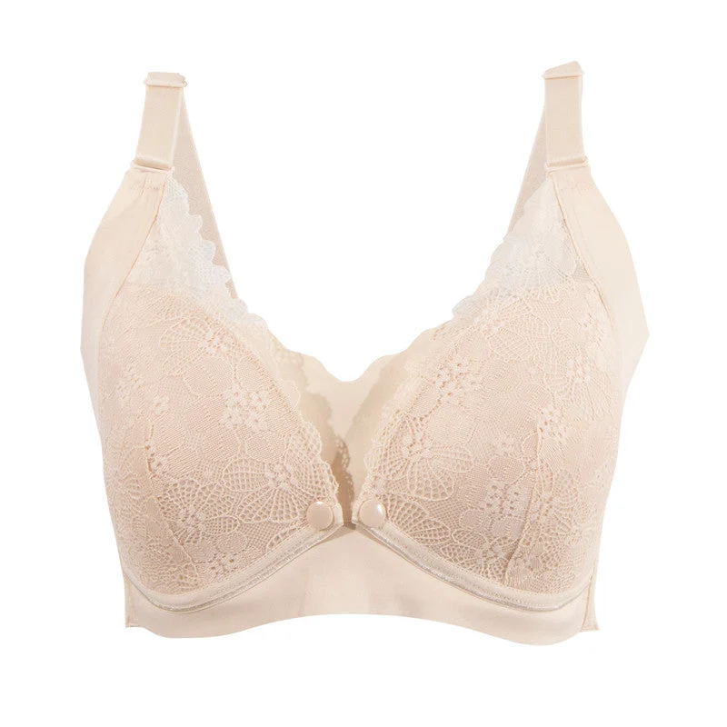 Okus Pretty Lace Maternity and Nursing Bra Beige XX Large - CJNB001BGXXL - Image 2