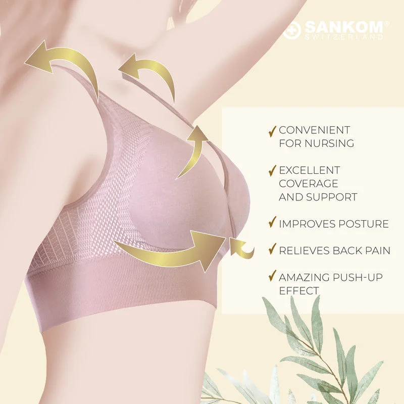 Sankom Patent Classic Posture Back Support Bra Beige Medium to Large - SAN-071CPCM - Image 8