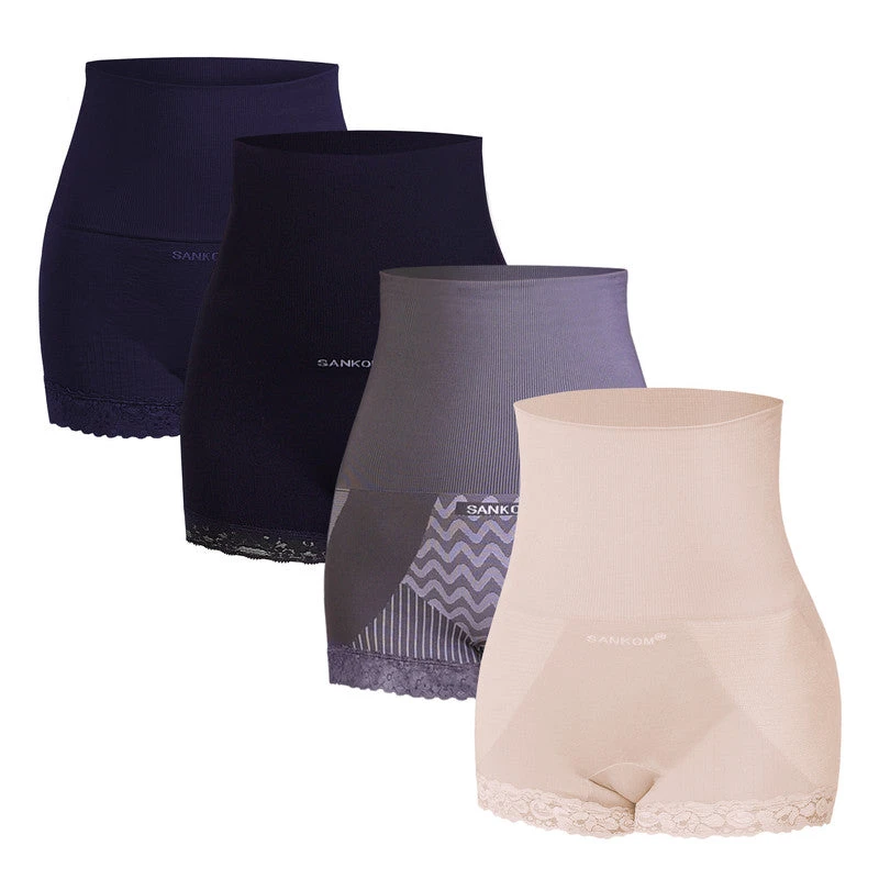 Sankom Patent Cooling Effect Posture Shaper Briefs Beige Large to X Large - SAN-013CLL