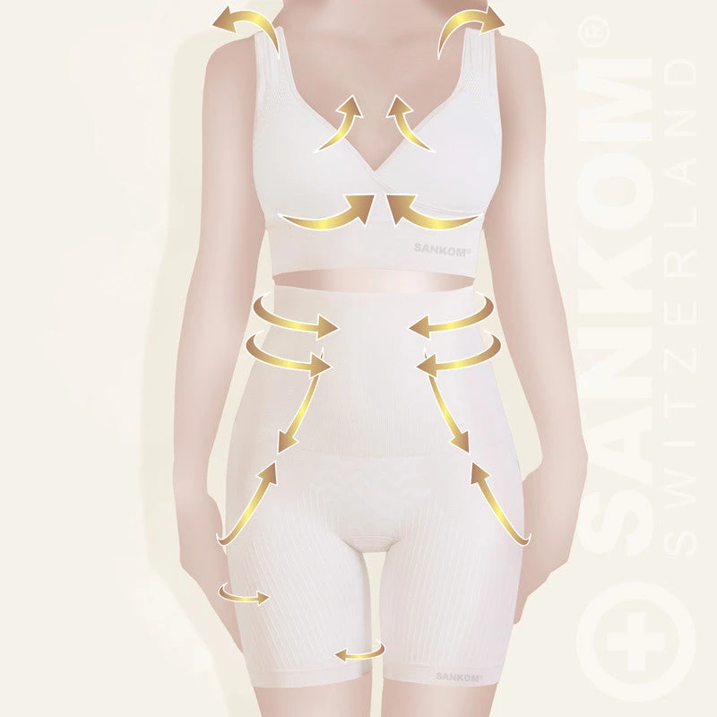 Sankom Patent Organic Cotton Posture Back Support Bra Ivory Medium to Large - SAN-071OCM - Image 6