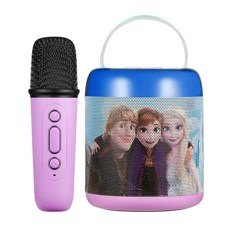 Volkano Disney Frozen Cylinder Karaoke Speaker with Bluetooth Microphone - DY-2607-FR