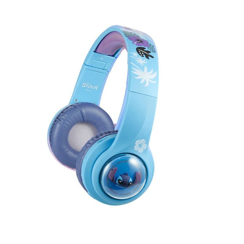 Volkano Disney Stitch 3D Character Bluetooth Wireless Kids Headphones Blue - DY-3054-ST