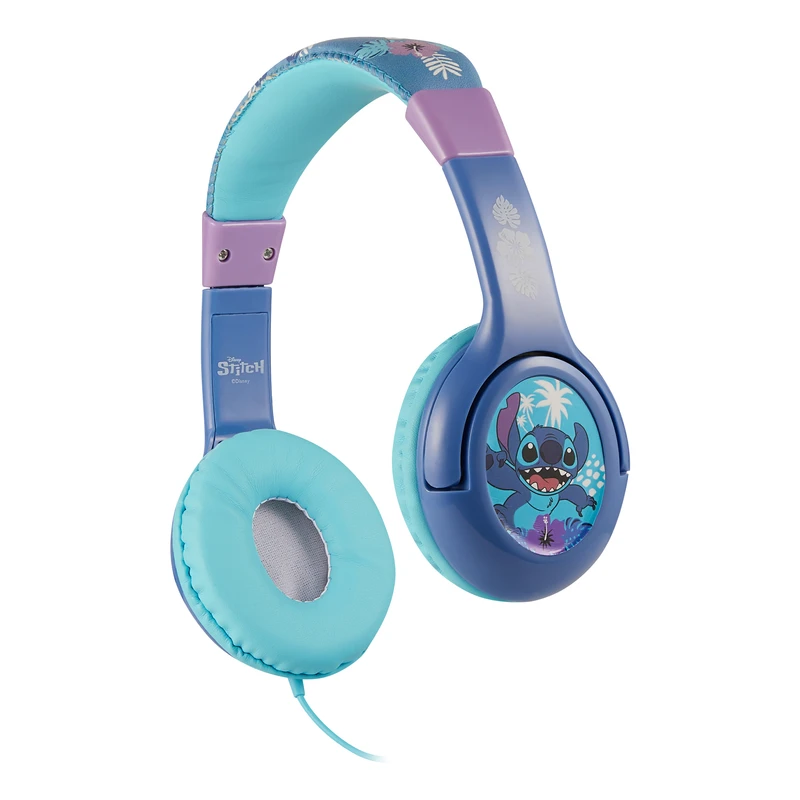 Volkano Disney Stitch Padded Aux Wired Over Ear Kids Headphones Blue - DY-10901-ST