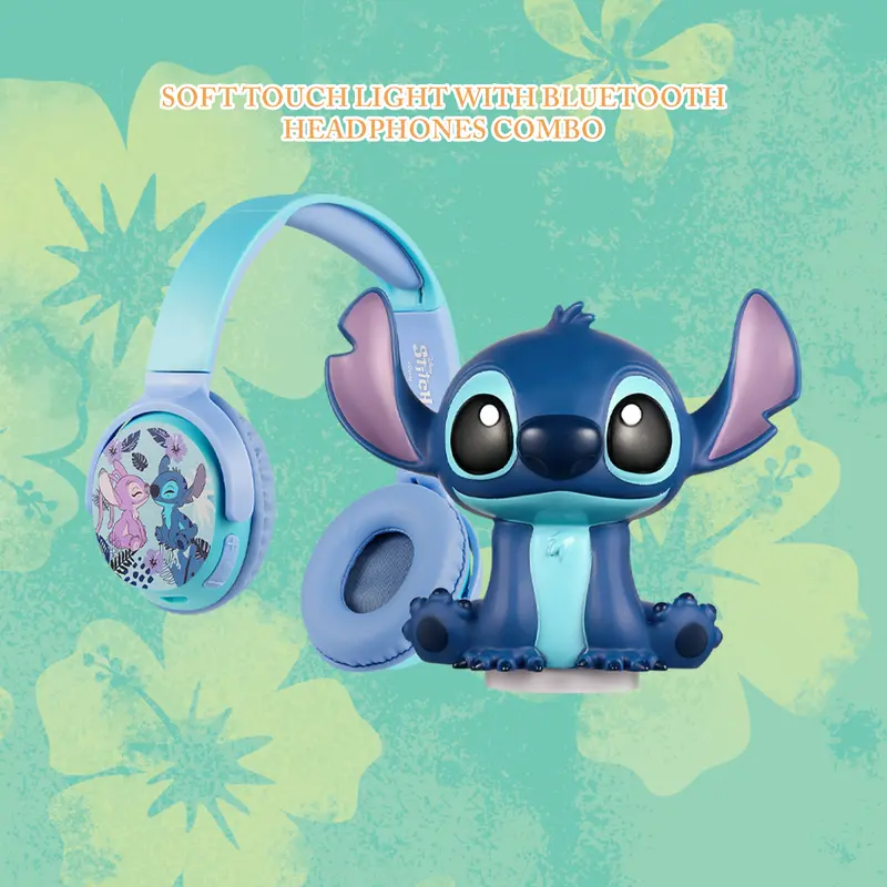 Volkano Disney Stitch Soft Touch Night Light and Bluetooth Headphones Combo - DY-5060-ST - Image 4